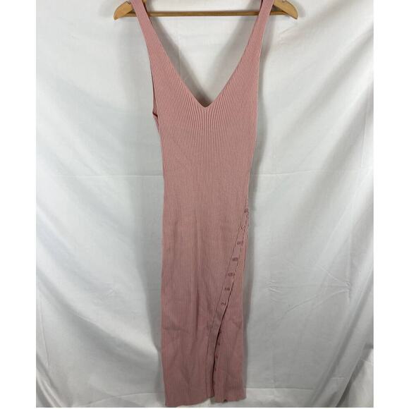 Wayf Ribbed Side Slit Bodycon Dress size XL - Picture 1 of 5